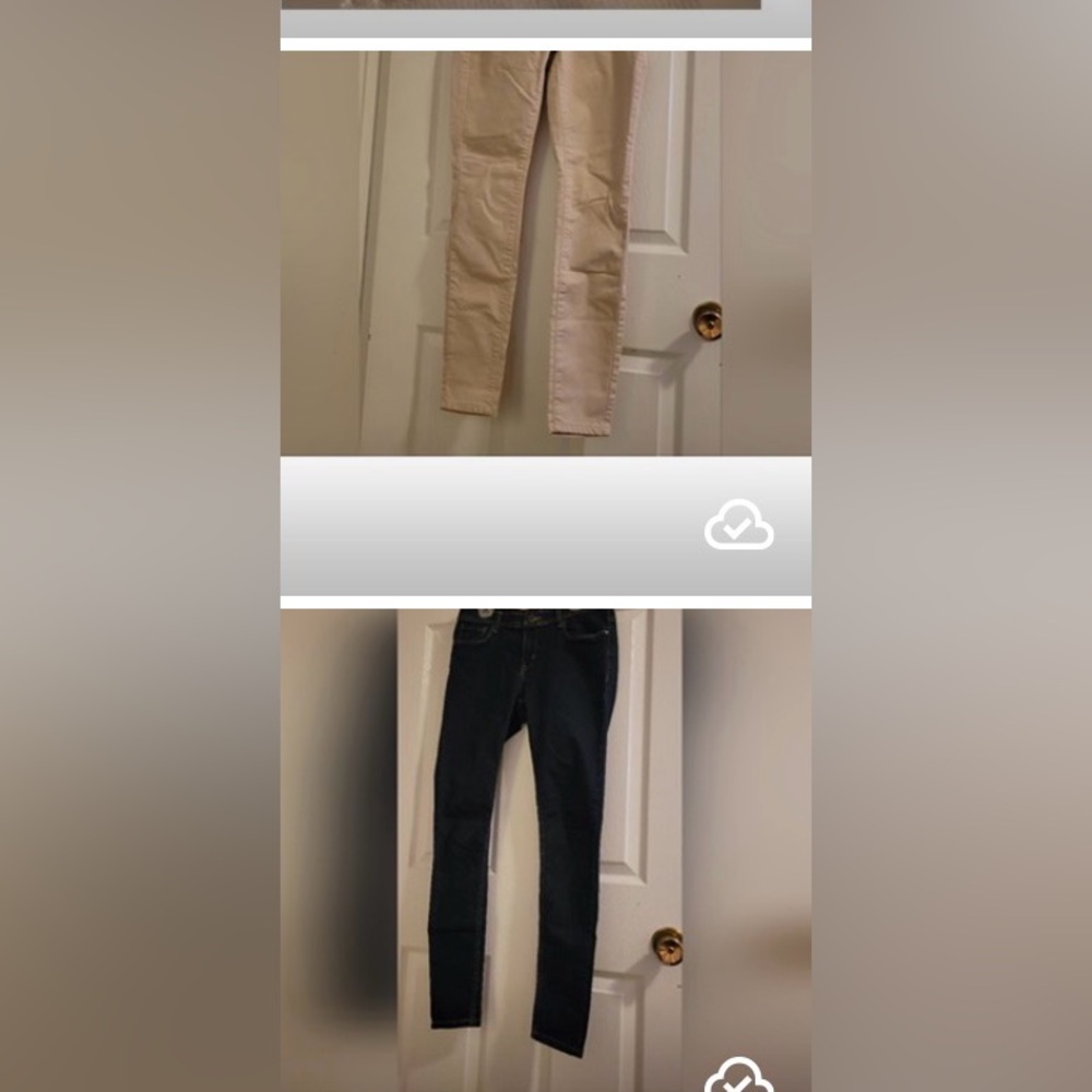 Bluenotes Beige Skinny Jeans size 27 & Custom made pants size 27 Lot of 2